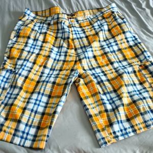 Yellow Checker Board Shorts